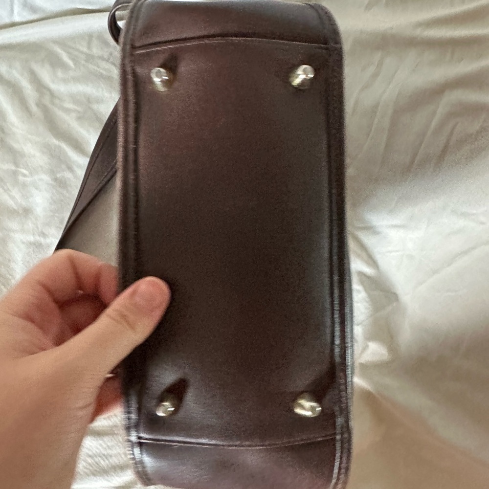 Coach Vintage Large Legacy Zip Dark Brown Leather Shoulder Bag - Picture 6 of 15